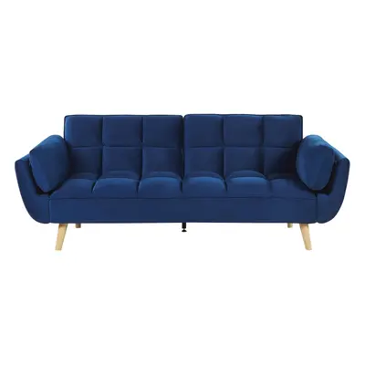 Velvet Sofa Bed Navy Blue ASBY