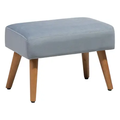 Velvet Footstool Grey TAKOMA