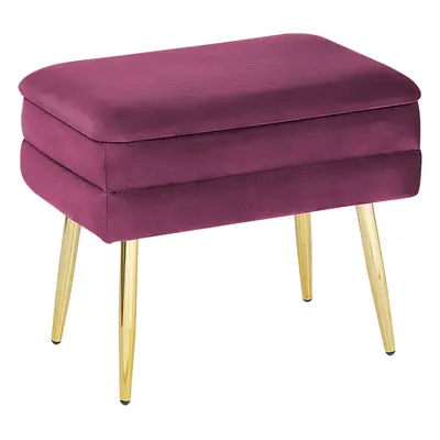 Storage Bench ODESSA Burgundy Velvet