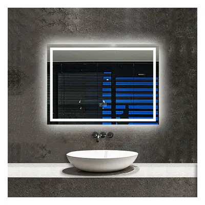 (1100x700mm) Bluetooth Mirror with LED Lights, Shaver Socket