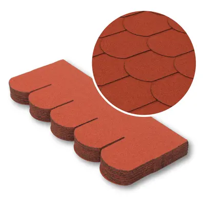 (Red, Fish Scale) Premium Bitumen Roof Felt Shingles Heavy Duty Asphalt Roof Shingles