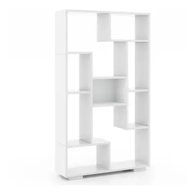 120cm Tall Bookshelf Modern Geometric Bookcase with Open Shelves