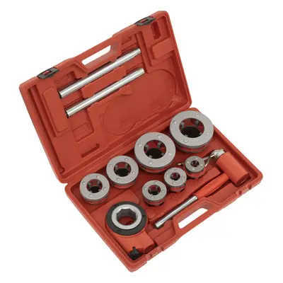 Ratcheting Pipe Threading Kit - 3/8" to 2" BSPT - Cassette Style Die Heads