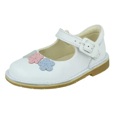 (White, UK 7.5 Infant) Girls Clarks Casual Shoes Comet Gem - G Fit