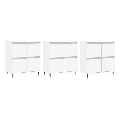 (white, pcs) vidaXL Sideboard Storage Cupboard Side Cabinets pcs White Engineered Wood