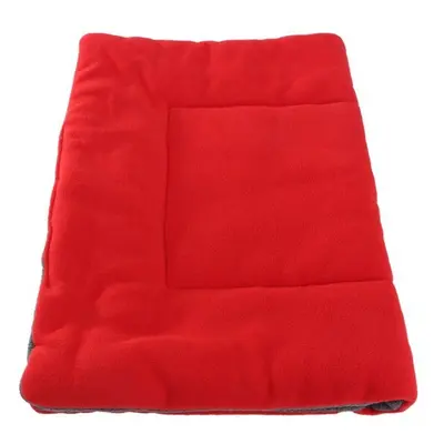 (Red, M) Pet Dog Crate Warm Cage Kennel Bed Mat Soft Cozy Cushion