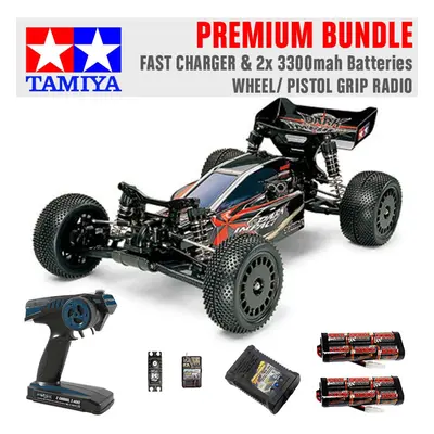 TAMIYA RC Dark Impact 4WD 1:10 Premium Wheel Radio Bundle