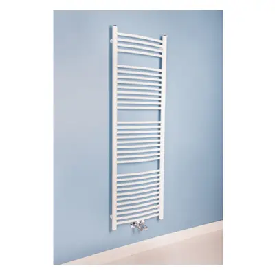 (White, 1600x500mm) WarmeHaus Curved Heated Towel Rail Bathroom Ladder Radiators