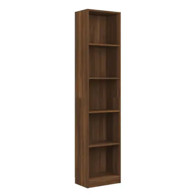 (brown oak) vidaXL Bookshelf Standing Shelf Storage Rack Book Cabinet Engineered Wood