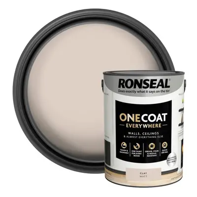 Ronseal - One Coat Everywhere Matt Paint 5L - Clay