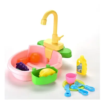 (Pink) Bird Bath Tub with Faucet Pet Parrots Fountains SPA Pool Cleaning Tool Safe Play House Ki