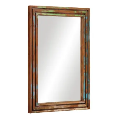 (multicolour, solid acacia wood) vidaXL Bathroom Mirror Decor Wall Mounted Mirror Hanging Mirror