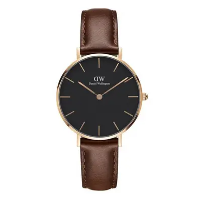 Daniel Wellington DW00100169 Watch Brown Leather Steel Rose Gold Woman