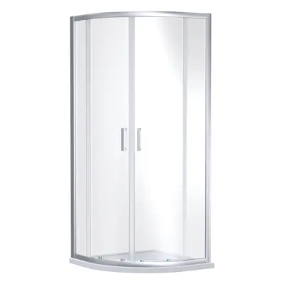 Ruwa 6mm Toughened Safety Glass Quadrant Shower Enclosure - x x 900mm - Chrome - Balterley