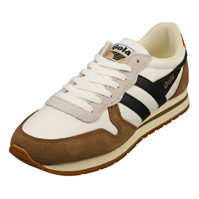 (11) Gola Daytona Chute Mens Casual Trainers in Off White Tabacco