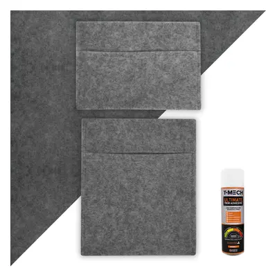 (Smoke Grey) Van Carpet Lining Storage Pouches & Cans Glue