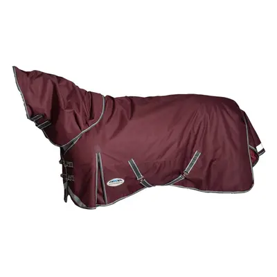 (4' 3", Maroon/Grey/White) Weatherbeeta Comfitec Plus Dynamic II Detachable Neck Lightweight Hor