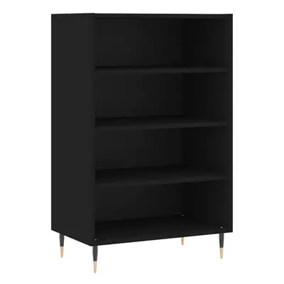 (black) vidaXL Highboard Sideboard Storage Side Cabinet Home Cupboard Engineered Wood