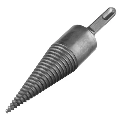 (42mm, Round Shank) 32/42mm Steel Firewood Drill Bit Wood Splitting Splitter Screw Cone Punch To