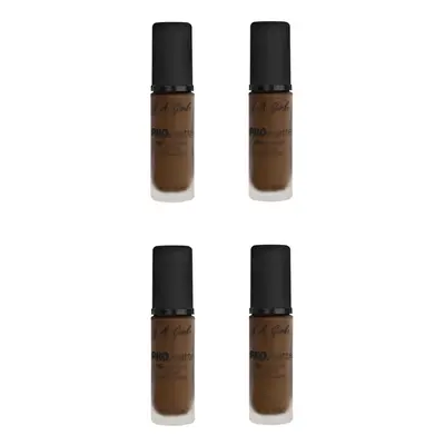 L.A. Girl Pro Matte HD Liquid Foundation Espresso 30ml x4