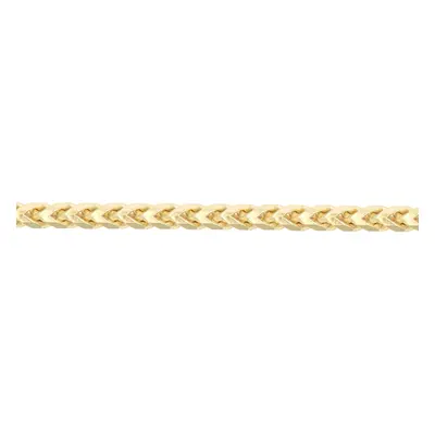 (22) Jewelco London Ladies Solid 9ct Yellow Gold 3D Square Curb Franco 1.9mm Gauge Pendant Chain