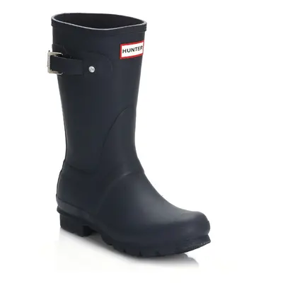 (UK 8) Hunter Womens Navy Original Short Wellington Boots