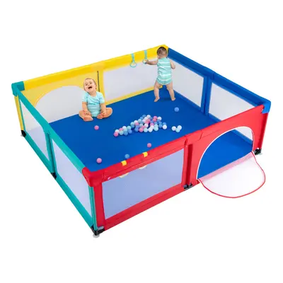 Baby Playpen Portable Large Safety Infant Activity Center W/ PCS Ocean Balls