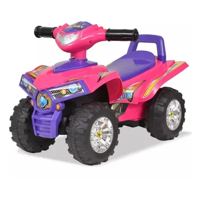 vidaXL Children's Ride-on ATV with Sound and Light Pink and Purple Car Vehicle