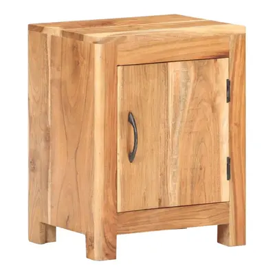 vidaXL Solid Acacia Wood Bedside Cabinet Bedroom Wooden Nightstand Storage