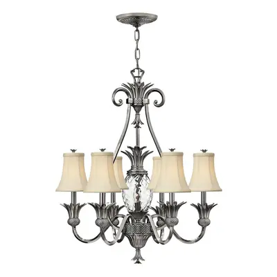 7 Bulb Chandelier LIght Polished Antique Nickel LED E14 60W