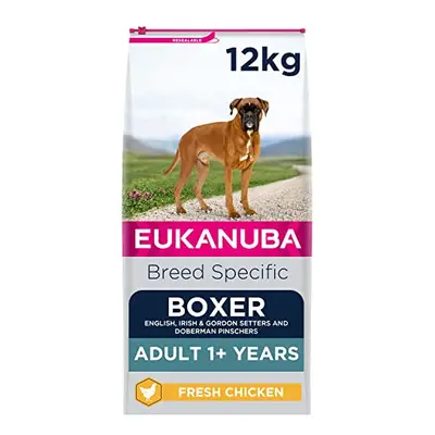 Eukanuba Complete Dry Dog Food for Adult Boxer Breed Types with Fresh Chicken kg