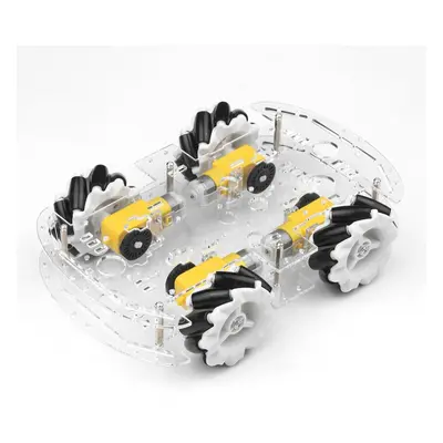 4WD Smart Car Chassis DIY Kit Omni-mobile Dual Layer Platform with Omni-directional Wheels