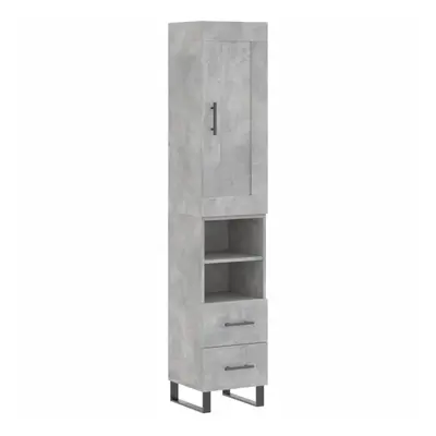 vidaXL Highboard Sideboard Cupboard Side Cabinet Concrete Grey Engineered Wood