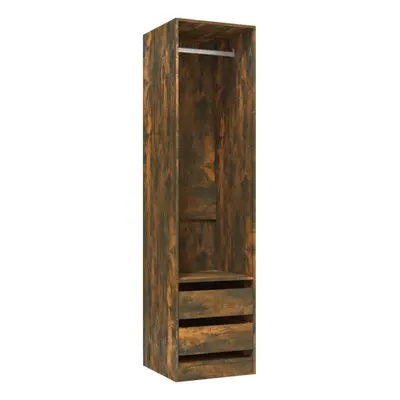 (smoked oak) vidaXL Wardrobe Clothing Storage Hanger Clothes Cabinet Closet Engineered Wood