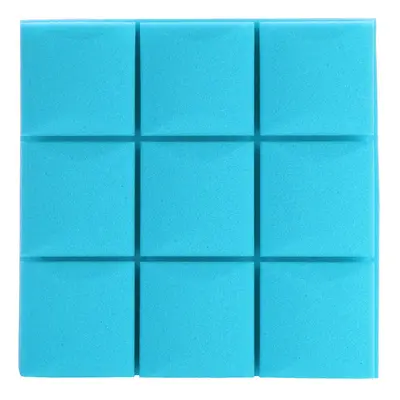 (Blue) 6Pcs 27x27x4 Acoustic Panels Tiles Studio Soundproofing Isolation Wedge Sponge Foam