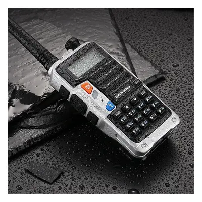 (Silver, AU Plug) Dual Band Frequency Two Way Radio 136-174/400-520Mhz Ham CB Radio Channels Wal