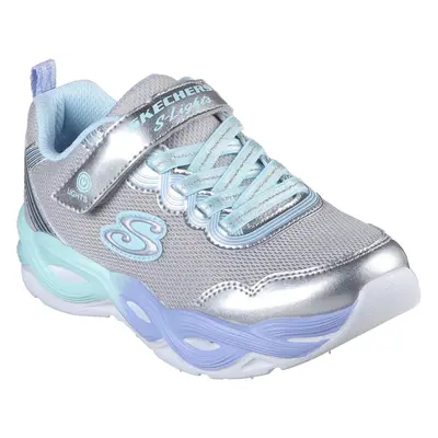 (12.5 UK Child, Silver/Multicoloured) Skechers Girls S-Lights Twisty Glow Trainers