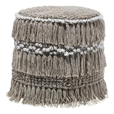 Cotton Pouffe Beige NOIDA