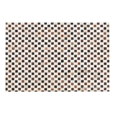 Cowhide Area Rug x cm Beige and Brown KAYABEY