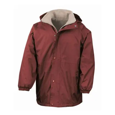 (L, Burgundy/Camel) Result Mens StormDri Reversible Waterproof Jacket