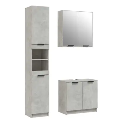 (Concrete grey) vidaXL Bathroom Cabinet Set Piece Engineered Wood Vanity Unit Multi Colours