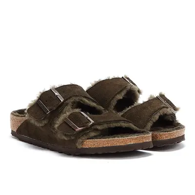 (Brown, UK 4.5) Birkenstock Arizona Shearling Mocca Slippers