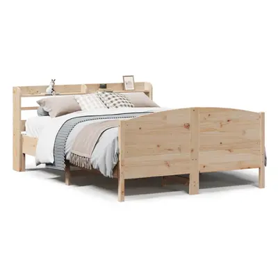 vidaXL Bed Frame with Headboard Bed Base 150x200 cm King Size Solid Wood Pine