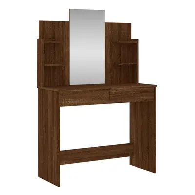 (brown oak) vidaXL Dressing Table with Mirror Dressing Room Cosmetic Table Vanity Table