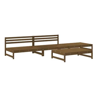 (honey brown pine) vidaXL Garden Lounge Set Wooden Bench Outdoor Bench Piece Solid Wood Pine