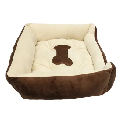 (Coffee, XL) Large Pet Warm Nest Bed Soft Fleece Cozy Mat Pad Kennel Cushion