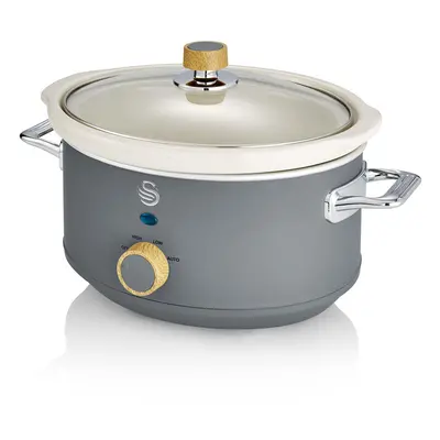 Swan SF17021GRYN Nordic Slow Cooker with Temperature Settings, Keep Warm Function, 3.5L, 200W, G