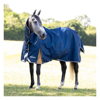 (5' 6", Navy) Highlander Plus Combo Neck Lite Horse Turnout Rug