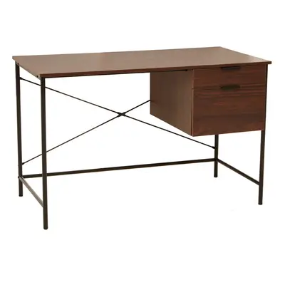 Premier Housewares Bradbury Dark Walnut Veneer Desk with Drawers