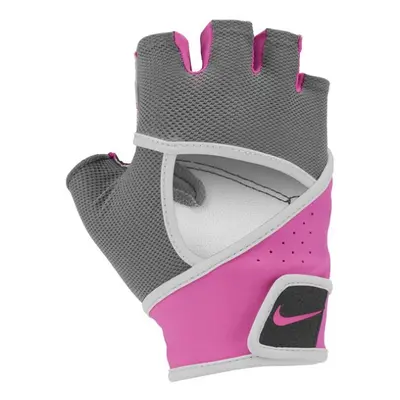 (M, Pewter/Pinksicle) Nike Womens/Ladies Gym Premium Sport Fingerless Gloves